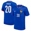 Coman #20 Frankrike Fotballdrakter EM 2024 Hjemmedrakt Mann