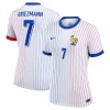 Dame Antoine Griezmann #7 Frankrike Fotballdrakter EM 2024 Bortedrakt