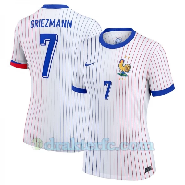 Dame Antoine Griezmann #7 Frankrike Fotballdrakter EM 2024 Bortedrakt