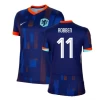 Dame Arjen Robben #11 Nederland Fotballdrakter EM 2024 Bortedrakt