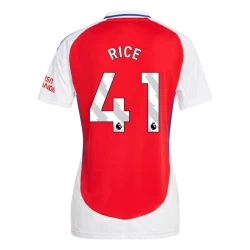 Dame Arsenal FC Declan Rice #41 Fotballdrakter 2024-25 Hjemmedrakt