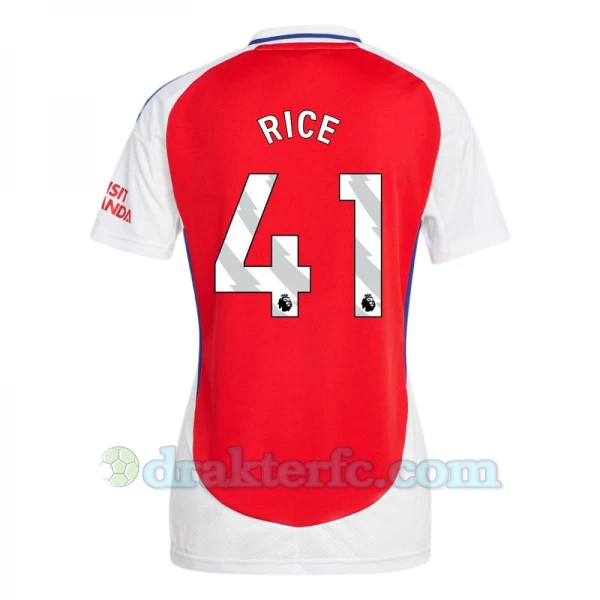 Dame Arsenal FC Declan Rice #41 Fotballdrakter 2024-25 Hjemmedrakt