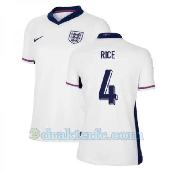 Dame Declan Rice #4 England Fotballdrakter EM 2024 Hjemmedrakt