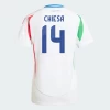 Dame Federico Chiesa #14 Italia Fotballdrakter EM 2024 Bortedrakt