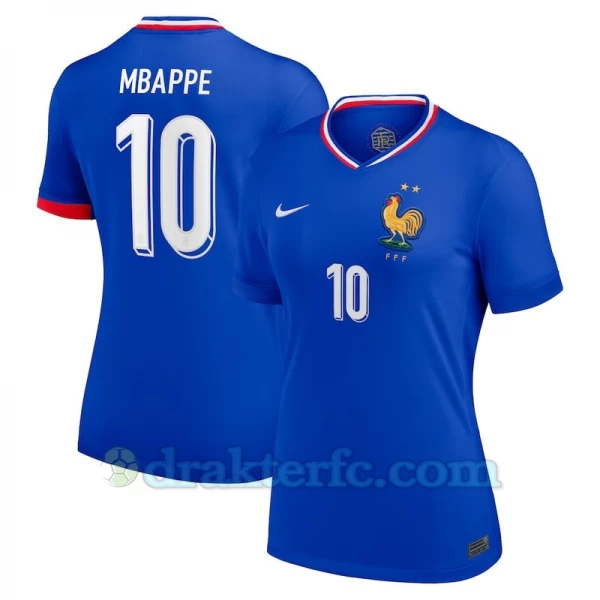 Dame Kylian Mbappé #10 Frankrike Fotballdrakter EM 2024 Hjemmedrakt