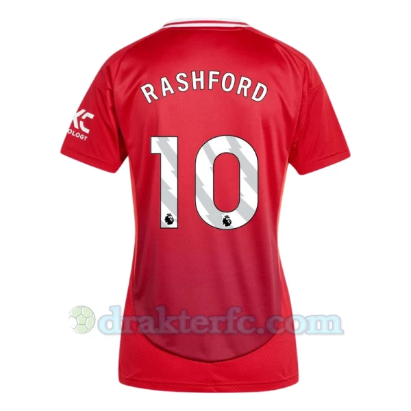 Dame Manchester United Marcus Rashford #10 Fotballdrakter 2024-25 Hjemmedrakt