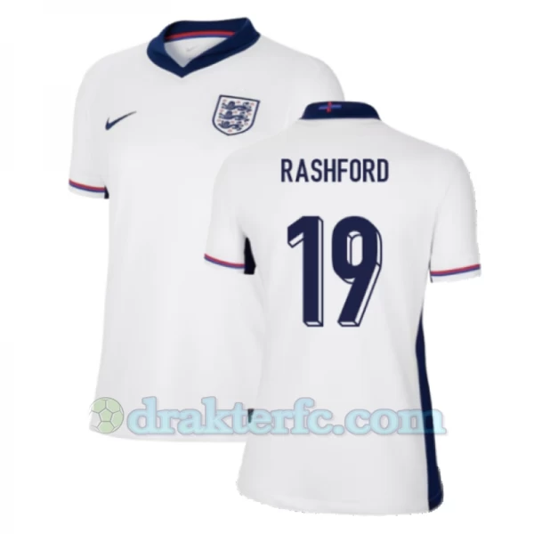 Dame Marcus Rashford #19 England Fotballdrakter EM 2024 Hjemmedrakt
