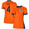 Dame Virgil van Dijk #4 Nederland Fotballdrakter EM 2024 Hjemmedrakt