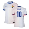 Dame Zinédine Zidane #10 Frankrike Fotballdrakter EM 2024 Bortedrakt