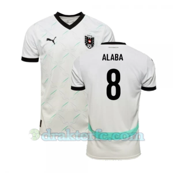 David Alaba #8 Østerrike Fotballdrakter EM 2024 Bortedrakt Mann