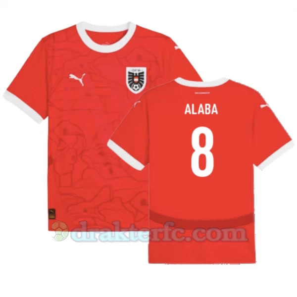 David Alaba #8 Østerrike Fotballdrakter EM 2024 Hjemmedrakt Mann