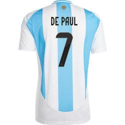 De Paul #7 Argentina Fotballdrakter Copa America 2024 Hjemmedrakt Mann