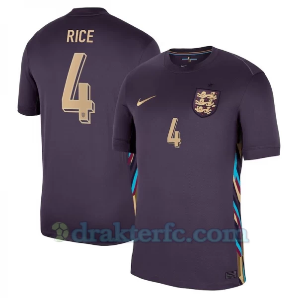 Declan Rice #4 England Fotballdrakter EM 2024 Bortedrakt Mann