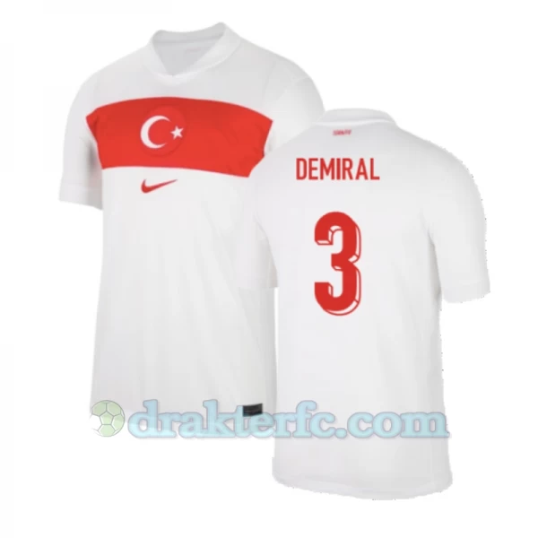 Demiral #3 Tyrkia Fotballdrakter EM 2024 Hjemmedrakt Mann