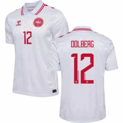 Dolberg #12 Danmark Fotballdrakter EM 2024 Bortedrakt Mann