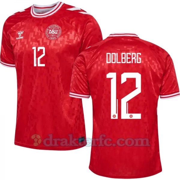 Dolberg #12 Danmark Fotballdrakter EM 2024 Hjemmedrakt Mann