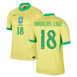 Douglas Luiz #18 Brasil Fotballdrakter Copa America 2024 Hjemmedrakt Mann