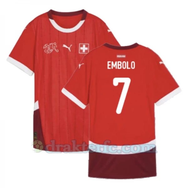 Embolo #7 Sveits Fotballdrakter EM 2024 Hjemmedrakt Mann