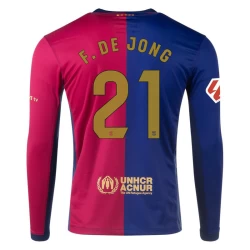 FC Barcelona F.De Jong #21 Fotballdrakter 2024-25 Hjemmedrakt Mann Langermet