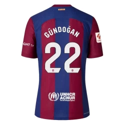 FC Barcelona İlkay Gündoğan #22 Fotballdrakter 2023-24 Hjemmedrakt Mann