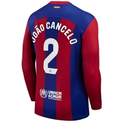 FC Barcelona João Cancelo #2 Fotballdrakter 2023-24 Hjemmedrakt Mann Langermet