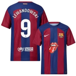 FC Barcelona Robert Lewandowski #9 Fotballdrakter 2023-24 x Rolling Stones Hjemmedrakt Mann