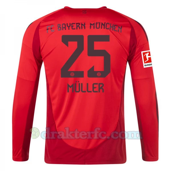 FC Bayern München Thomas Müller #25 Fotballdrakter 2024-25 Hjemmedrakt Mann Langermet