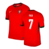 Figo #7 Portugal Fotballdrakter EM 2024 Hjemmedrakt Mann