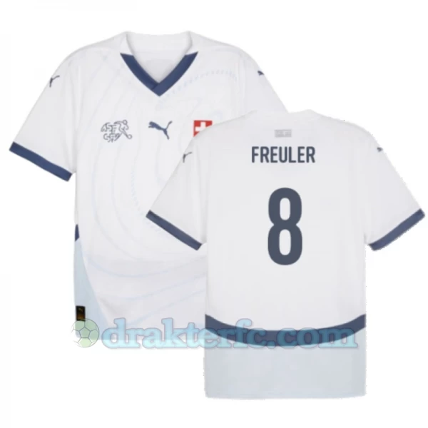 Freuler #8 Sveits Fotballdrakter EM 2024 Bortedrakt Mann
