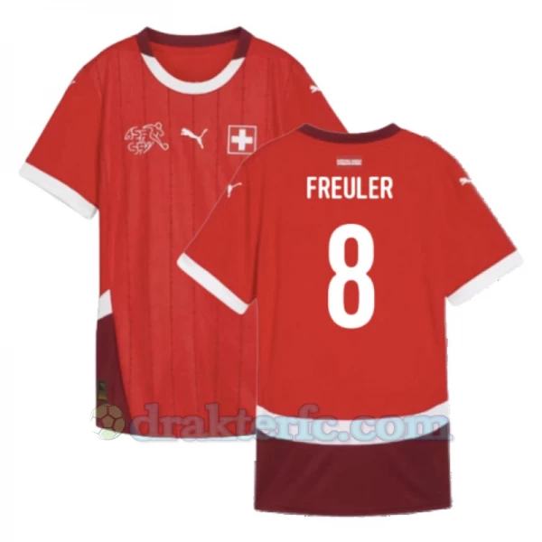 Freuler #8 Sveits Fotballdrakter EM 2024 Hjemmedrakt Mann