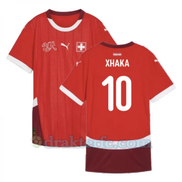 Granit Xhaka #10 Sveits Fotballdrakter EM 2024 Hjemmedrakt Mann