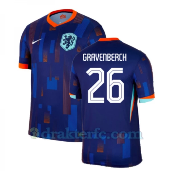 Gravenberch #26 Nederland Fotballdrakter EM 2024 Bortedrakt Mann