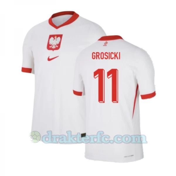 Grosicki #11 Polen Fotballdrakter EM 2024 Hjemmedrakt Mann