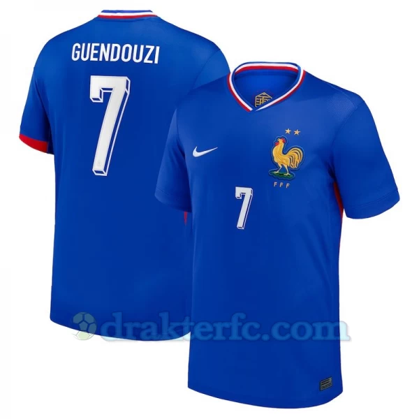 Guendouzi #7 Frankrike Fotballdrakter EM 2024 Hjemmedrakt Mann