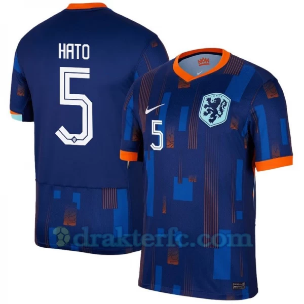 Hato #5 Nederland Fotballdrakter EM 2024 Bortedrakt Mann
