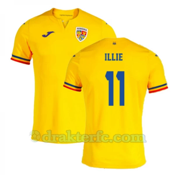 Illie #11 Romania Fotballdrakter EM 2024 Hjemmedrakt Mann