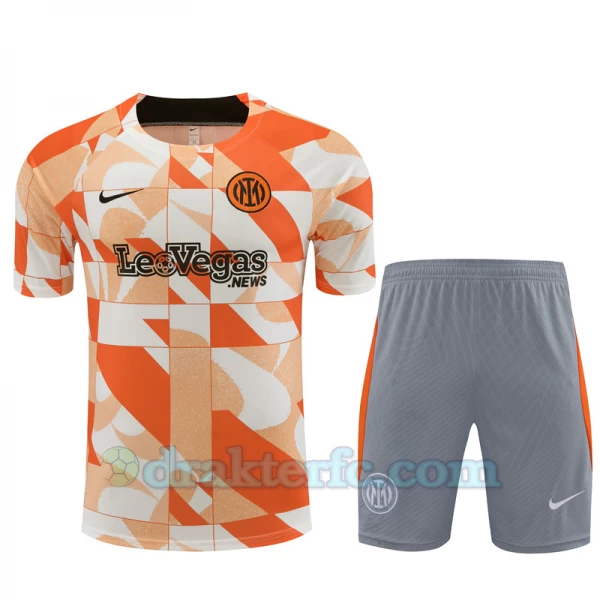 Inter Milan Trenings T-skjorte Sett 2023-24 Orange Camo