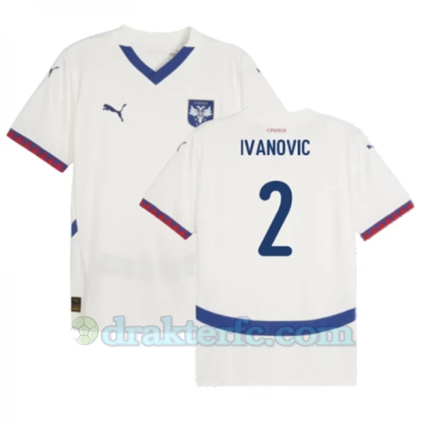 Ivanovic #2 Serbia Fotballdrakter EM 2024 Bortedrakt Mann