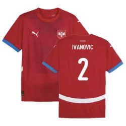 Ivanovic #2 Serbia Fotballdrakter EM 2024 Hjemmedrakt Mann