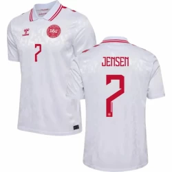 Jensen #7 Danmark Fotballdrakter EM 2024 Bortedrakt Mann