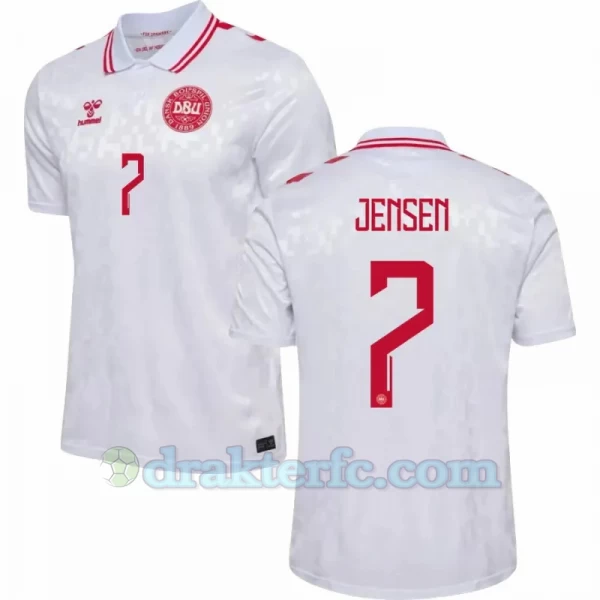 Jensen #7 Danmark Fotballdrakter EM 2024 Bortedrakt Mann