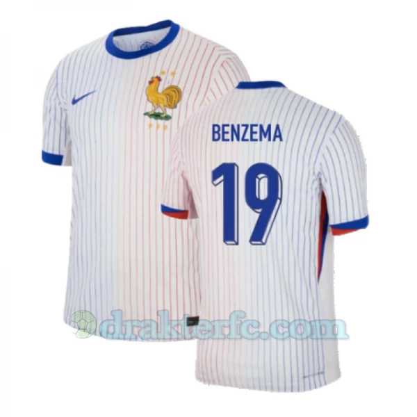 Karim Benzema #19 Frankrike Fotballdrakter EM 2024 Bortedrakt Mann