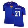 L.Hernandez #21 Frankrike Fotballdrakter EM 2024 Hjemmedrakt Mann