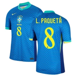 L. Paqueta #8 Brasil Fotballdrakter Copa America 2024 Bortedrakt Mann