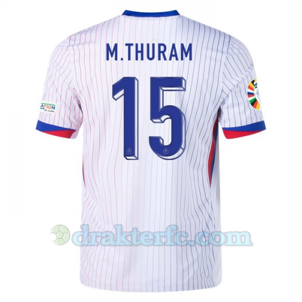M. Thuram #15 Frankrike Fotballdrakter EM 2024 Bortedrakt Mann
