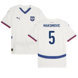 Maksimovic #5 Serbia Fotballdrakter EM 2024 Bortedrakt Mann