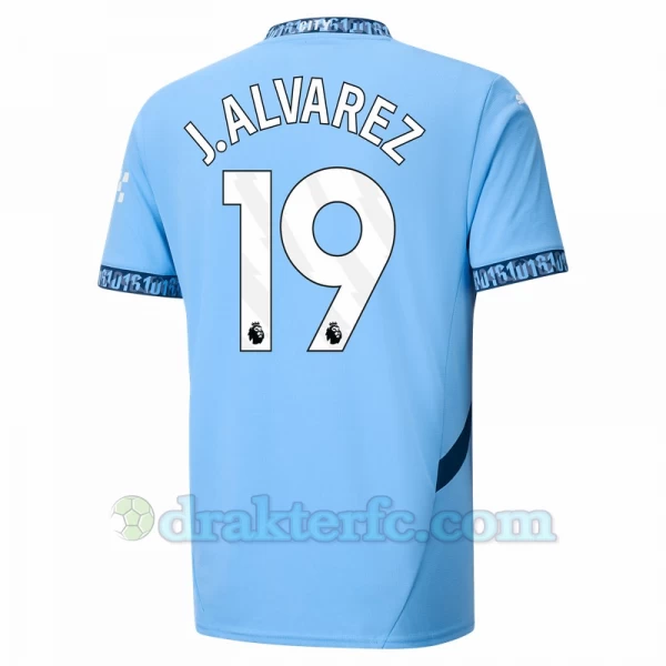 Manchester City J. Alvarez #19 Fotballdrakter 2024-25 Hjemmedrakt Mann