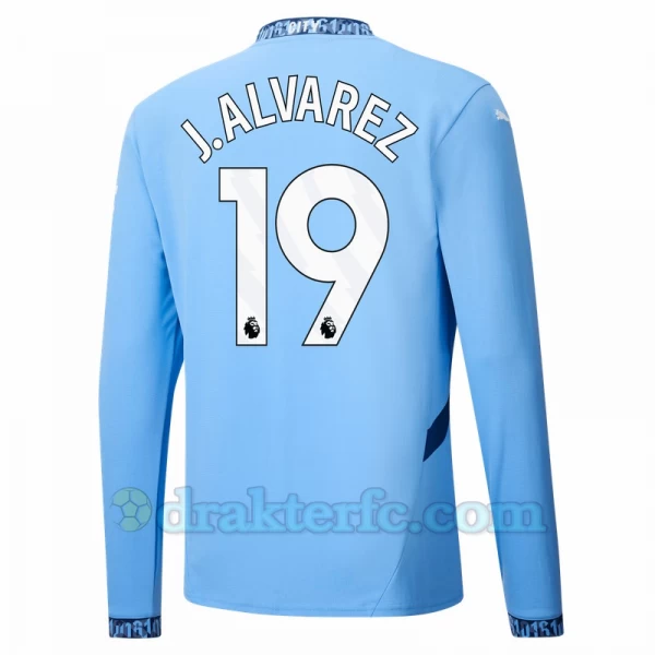 Manchester City J. Alvarez #19 Fotballdrakter 2024-25 Hjemmedrakt Mann Langermet