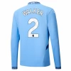 Manchester City Kyle Walker #2 Fotballdrakter 2024-25 Hjemmedrakt Mann Langermet