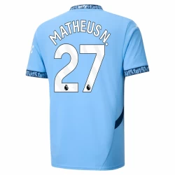 Manchester City Matheus N. #27 Fotballdrakter 2024-25 Hjemmedrakt Mann